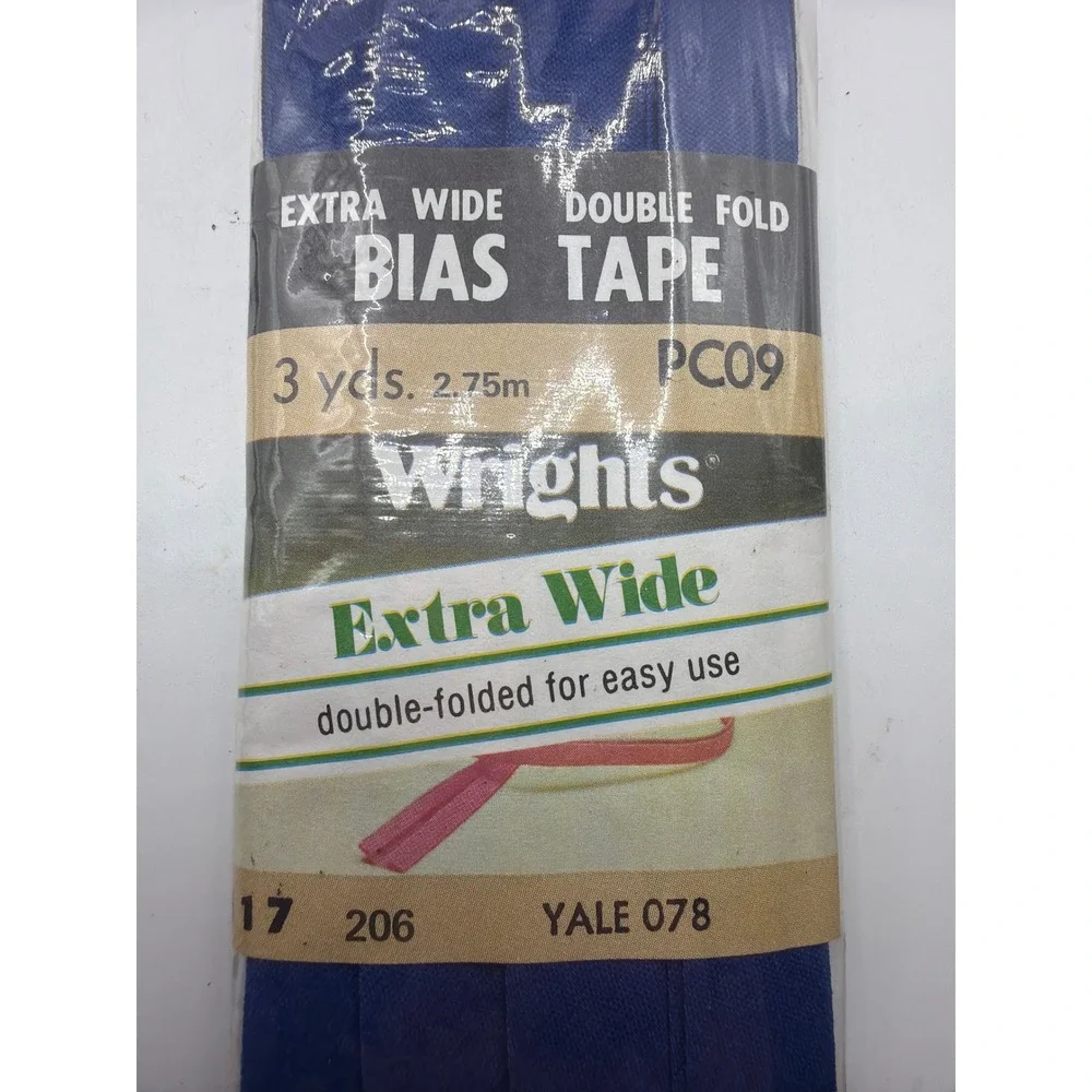 Vintage Wrights Extra Wide Double Fold Bias Tape Lot 2 Plum 572 Yale 078 6 Yards